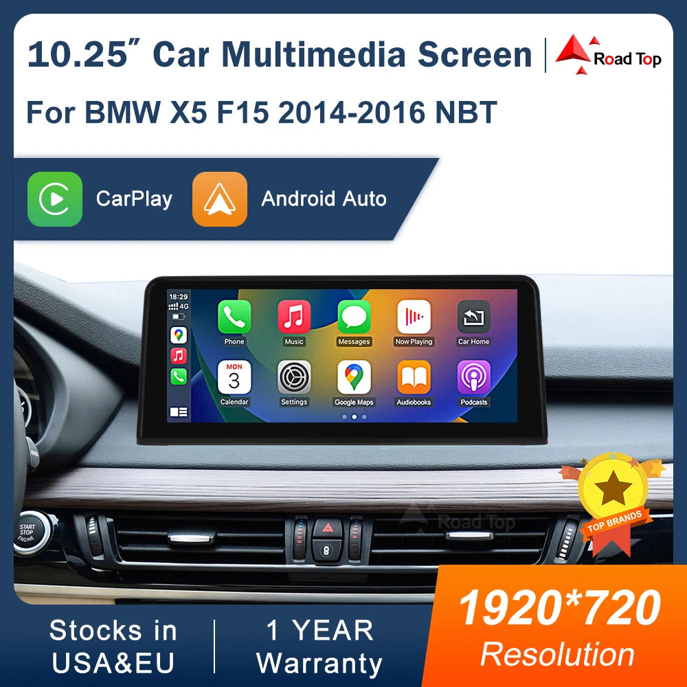 1920*720 Multimedia Display For BMW X5 F15 2014-2016 NBT Touch Screen Wireless Carplay And | AUTOKITSHOP