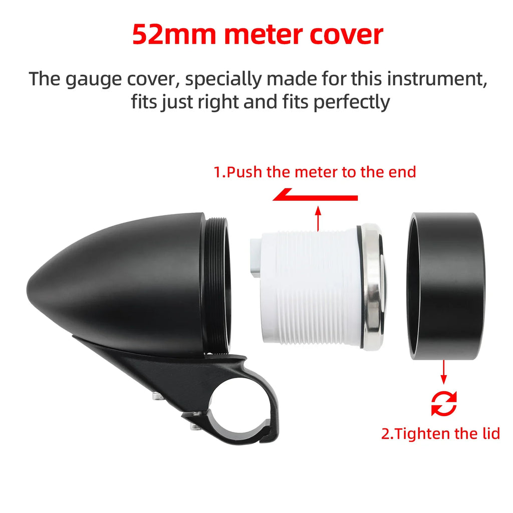 52mm Universal Single Hole Car Gauge Holder Mount Holder Pillar Pod Bracket Aluminium Motorcycle - Automotive LED Light