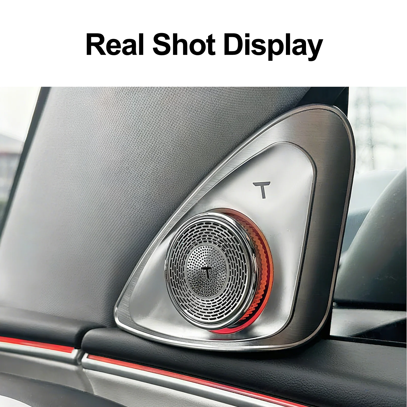 RGB 4D Rotating Tweeter Speaker for Tesla Model 3 - RGB LED Ambient Speaker Car Interior Light