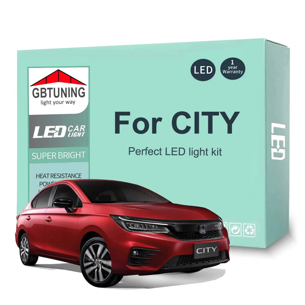 9-Piece LED Interior Light Kit for Honda City - Canbus Error-Free Bulbs | AUTOKITSHOP