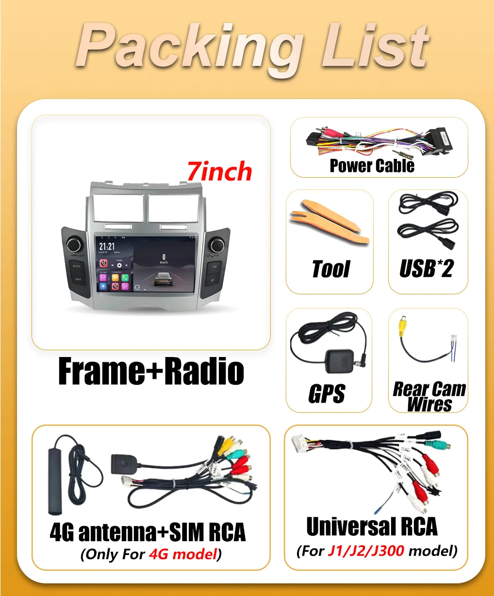 Android Auto Car Radio For Toyota Yaris XP90 Vitz Platz 2005 -2012 Carplay Multimedia Play | AUTOKITSHOP