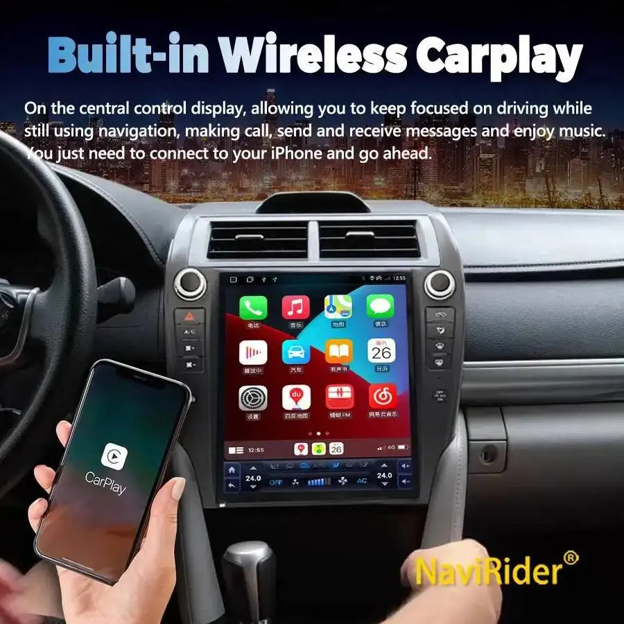 12.1inch Android 15 Car Radio For Toyota Camry 7 XV 50 55 US Version 2012 -2017 Carplay Mu
