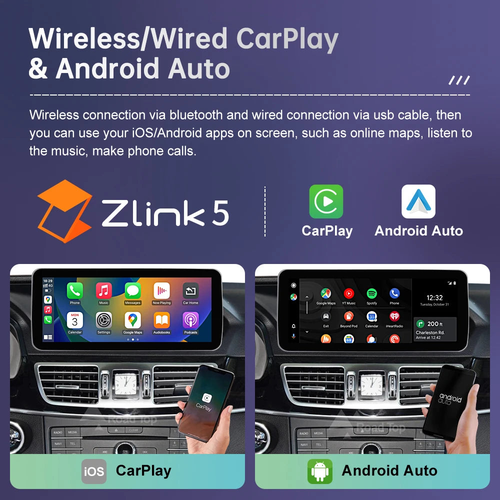 Android 13 Radio Navigation Screen for Mercedes Benz E Class W212 2015-2016 NTG5.0 Head Un