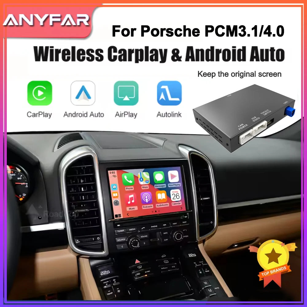 Wireless Carplay Module Android Auto Adapter For PCM3.1 PCM 4.0 Porsche Panamera Cayenne M