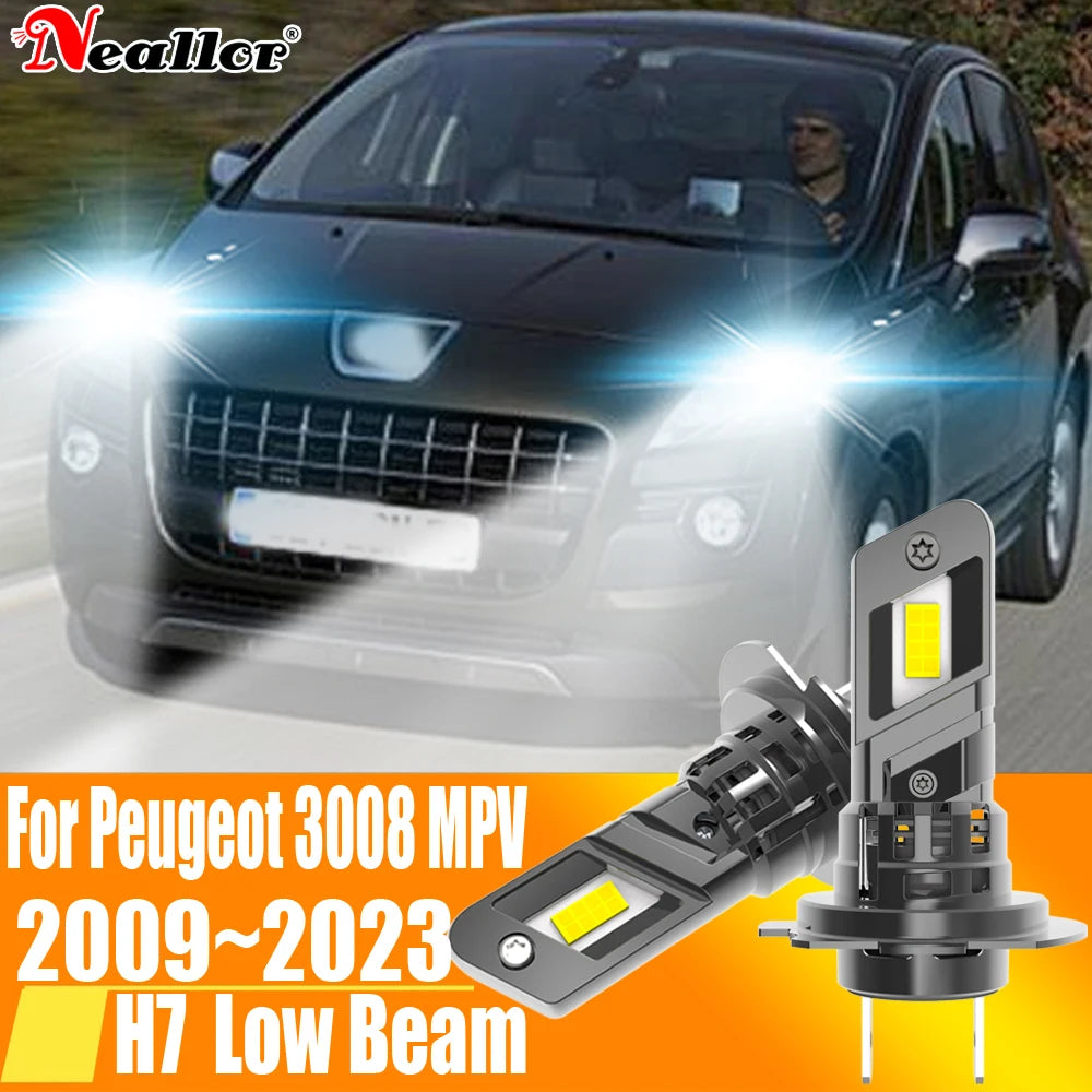 2x H7 Led Headlight Canbus No Error H18 Car Bulb High Power 6000K White Light Diode Lamp 1