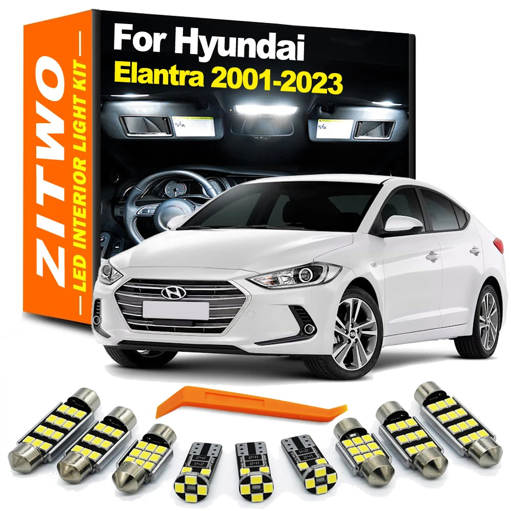ZITWO LED Interior Dome Reading Map Light Bulb Kit For Hyundai Elantra 2001- 2016 2017 2018 2019 2020 2021 2022 2023 Accessories