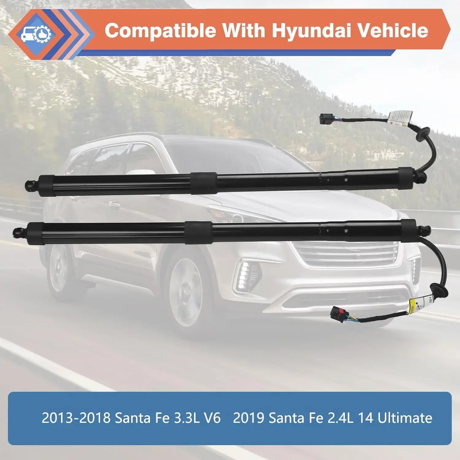For Hyundai Santa Fe 2013 2014 2015 2016 2017 2018 2019 Rear Electric Tailgate Gas Strut 8 | AUTOKITSHOP