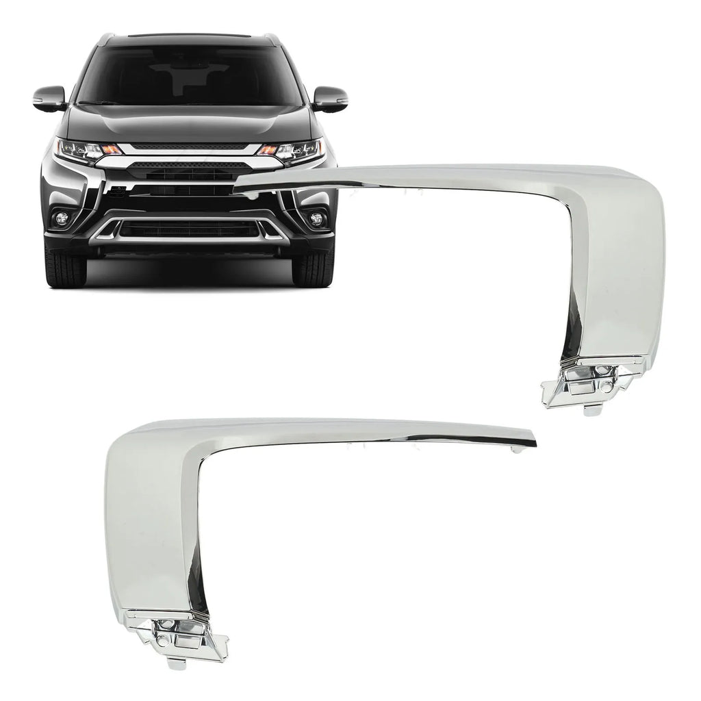 1Pc Car Front Bumper Middle Molding Trim ABS Chrome Replacement for Mitsubishi Outlander 2016 to - Automotive LED Light