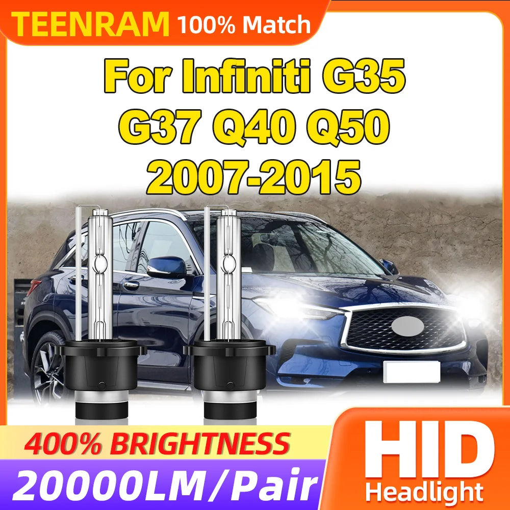 35W HID Xenon Headlight Bulbs 20000LM LED Car Lights 6000K White 12V Auto Lamps For Infini