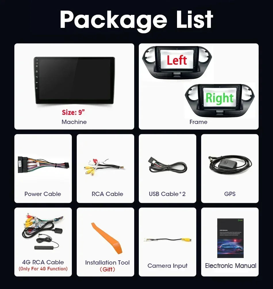Car Radio Multimedia Video GPS For Hyundai Grand I10 2013-2018 LHD RHD Screen Android Ster