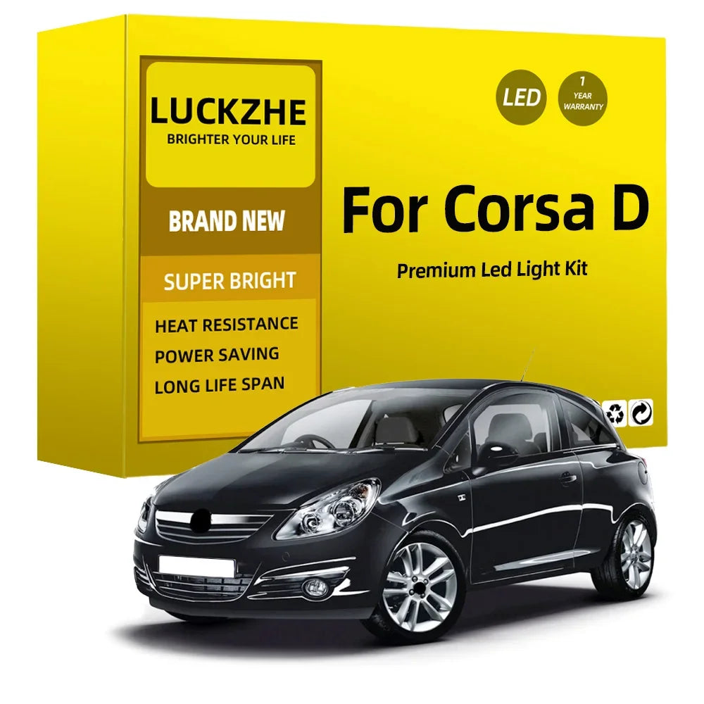 11-Piece LED Interior Light Kit for Opel Corsa D OPC - Canbus Error-Free Bulbs | AUTOKITSHOP