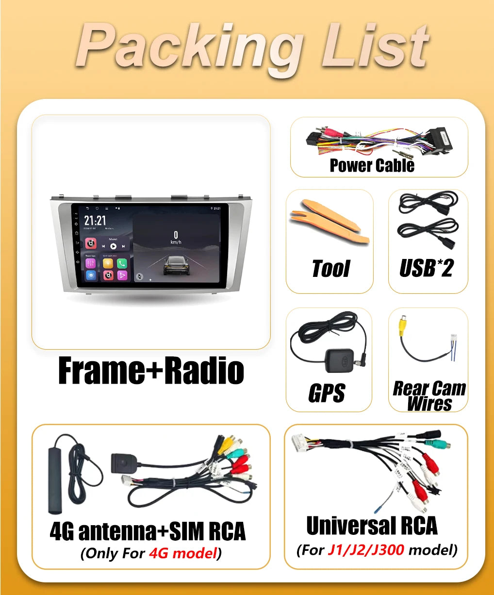 Android 16 Car Radio Auto For Toyota Camry 7 XV 40 50 2006 2007 2008 2009 2010 2011 Video  | AUTOKITSHOP