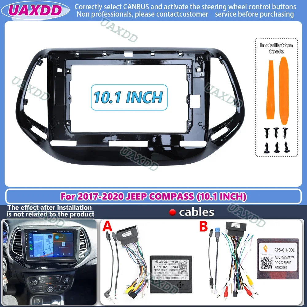 FOR 2017-2020 JEEP COMPASS 10.1INCH Car dvd mp5 fascias video dashboard audio multimedia f