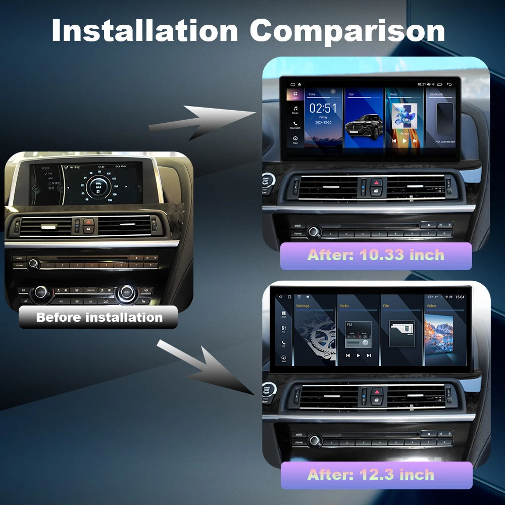 For BMW 6 Series F06 F12 2010-2017 Android14 CIC/EVO/NBT Auto Multimedia Player Carplay Ra
