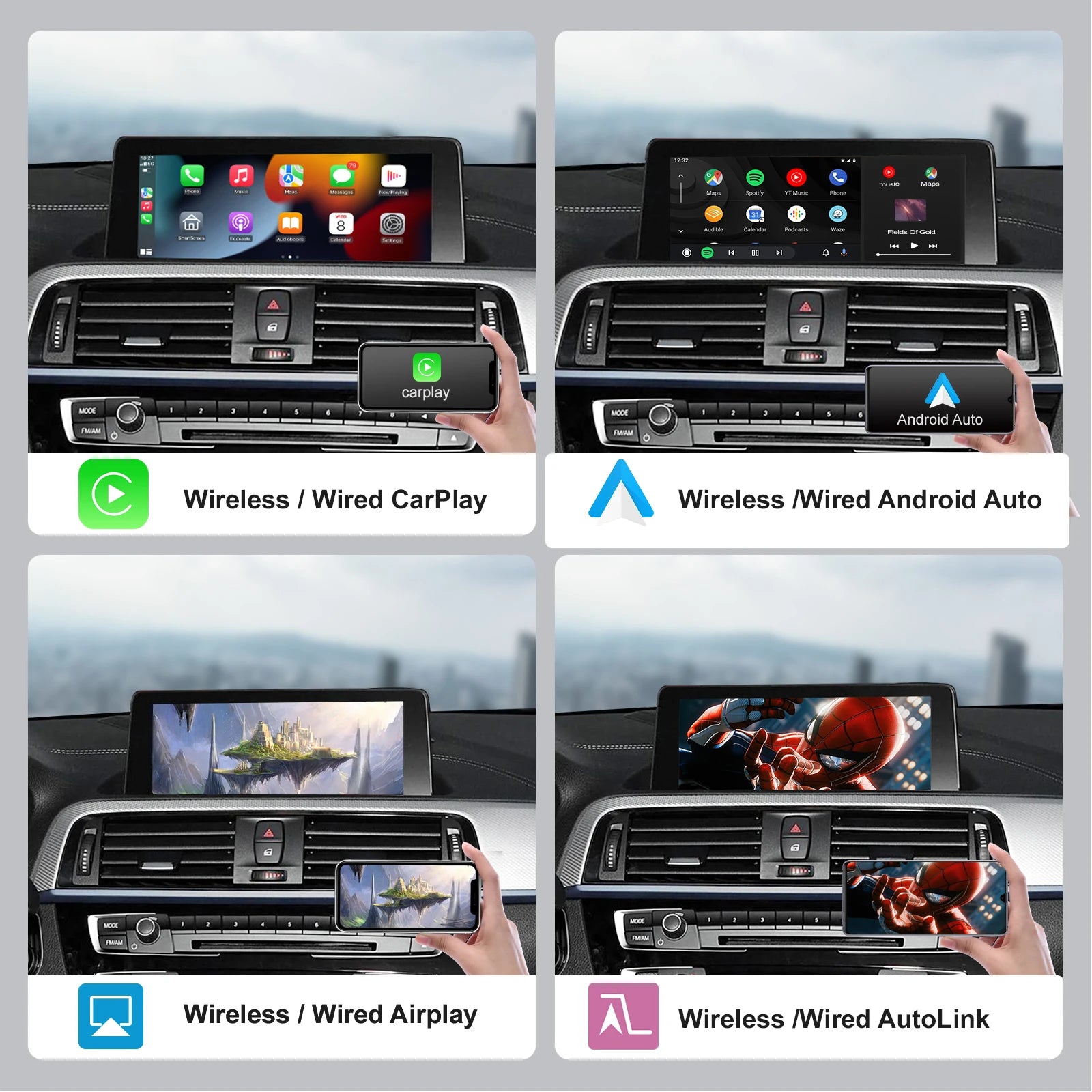 Wireless CarPlay for BMW 1 2 3 4 5 7 Series X1 X2 X3 X4 X5 G01 2017-2019 with Android Mirr