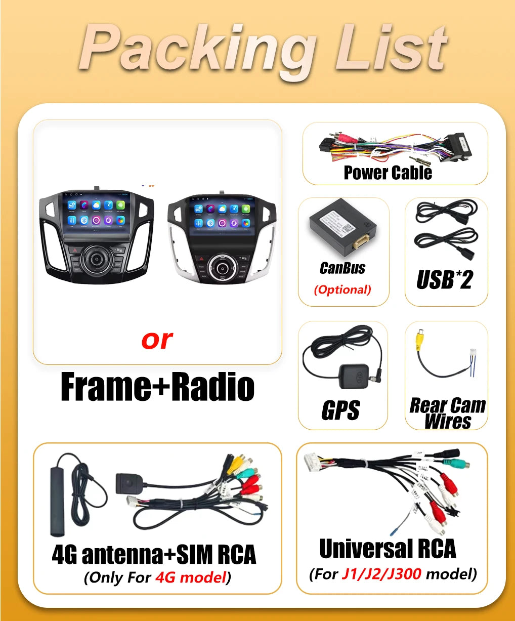 Android 16 Auto Car Radio For Ford Focus 3 MK 3 2011 - 2019 Carplay Multimedia Player GPS  | AUTOKITSHOP
