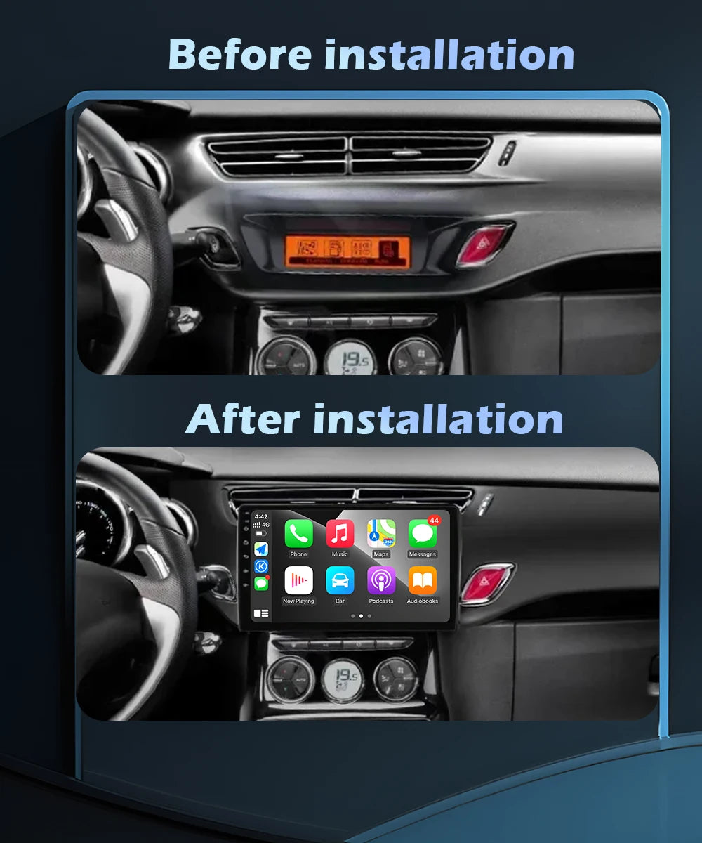 For Citroen C3 DS3 2010 - 2016 Car Audio Multimedia Player 4G DSP Stereo WiFi Android 16 G