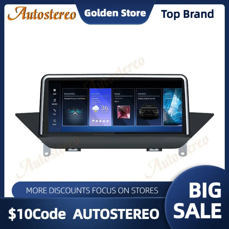 Qualcomm Carplay Android 13 Screen Car Multimedia Player For BMW X1 Series E84 2009-2015 C