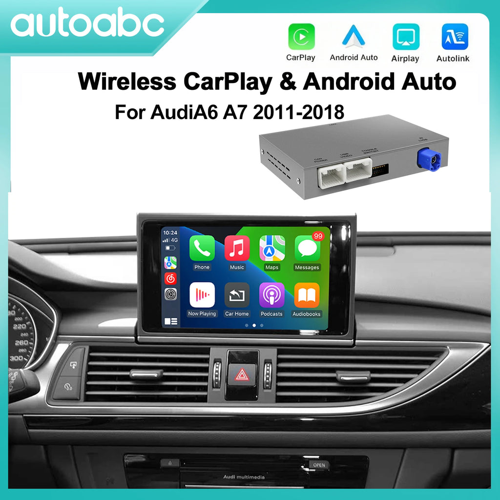 Wireless CarPlay for Audi A6 A7 2016-2018, Android Auto Interface Mirror Link AirPlay BT U | AUTOKITSHOP