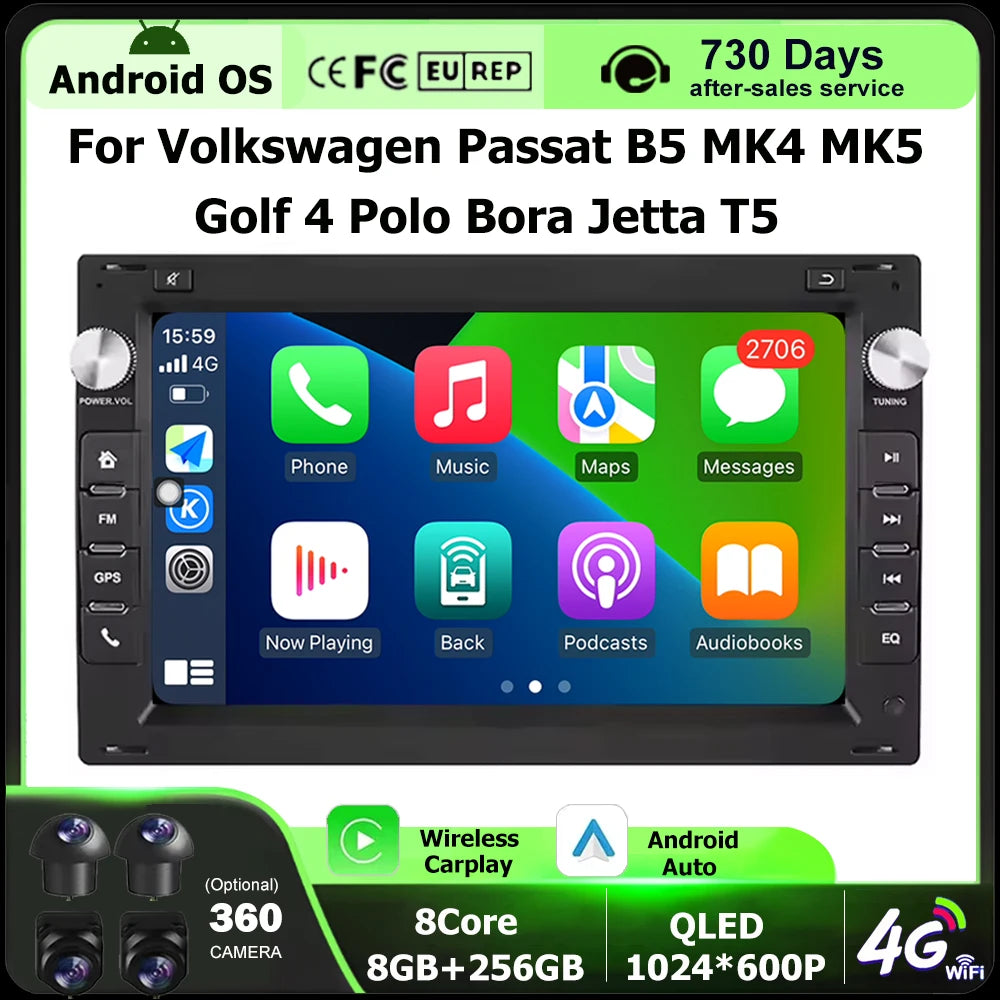 Car Radio Multimedia Player GPS Navigation For Volkswagen Passat B5 MK4 MK5 Golf 4 Polo Bo