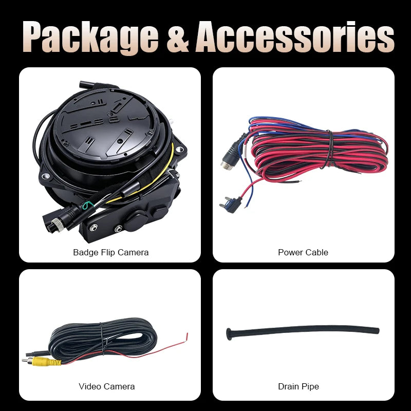 170° AHD 1080P Flip Emblem Car Reverse Backup Camera for For VW Golf 7/GTIGTE /R/R-Line /G