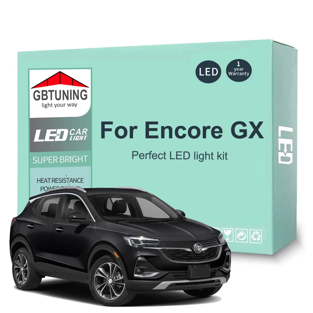 9-Piece LED Interior Light Kit for Buick Encore GX - Canbus Error-Free Bulbs | AUTOKITSHOP
