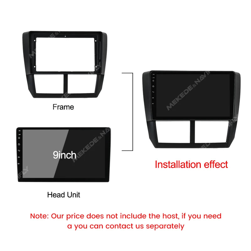 9 Inch Car Radio Frame Adapter for Subaru Forester Xv Levorg 2008-2012 Android Headunit Fa | AUTOKITSHOP