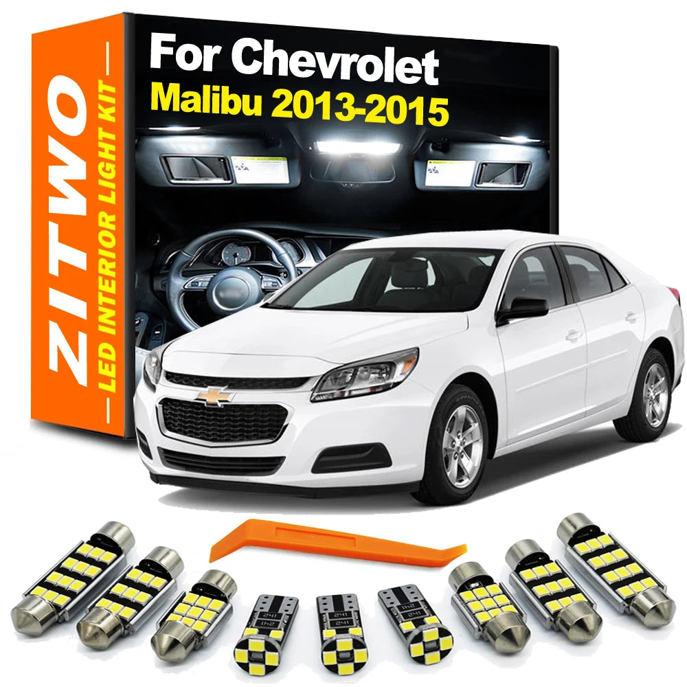 ZITWO 13Pcs LED Interior Dome Light Sun Visor Bulb License Plate Lamp Kit For Chevrolet Chevy Ma - Canbus LED Car Light