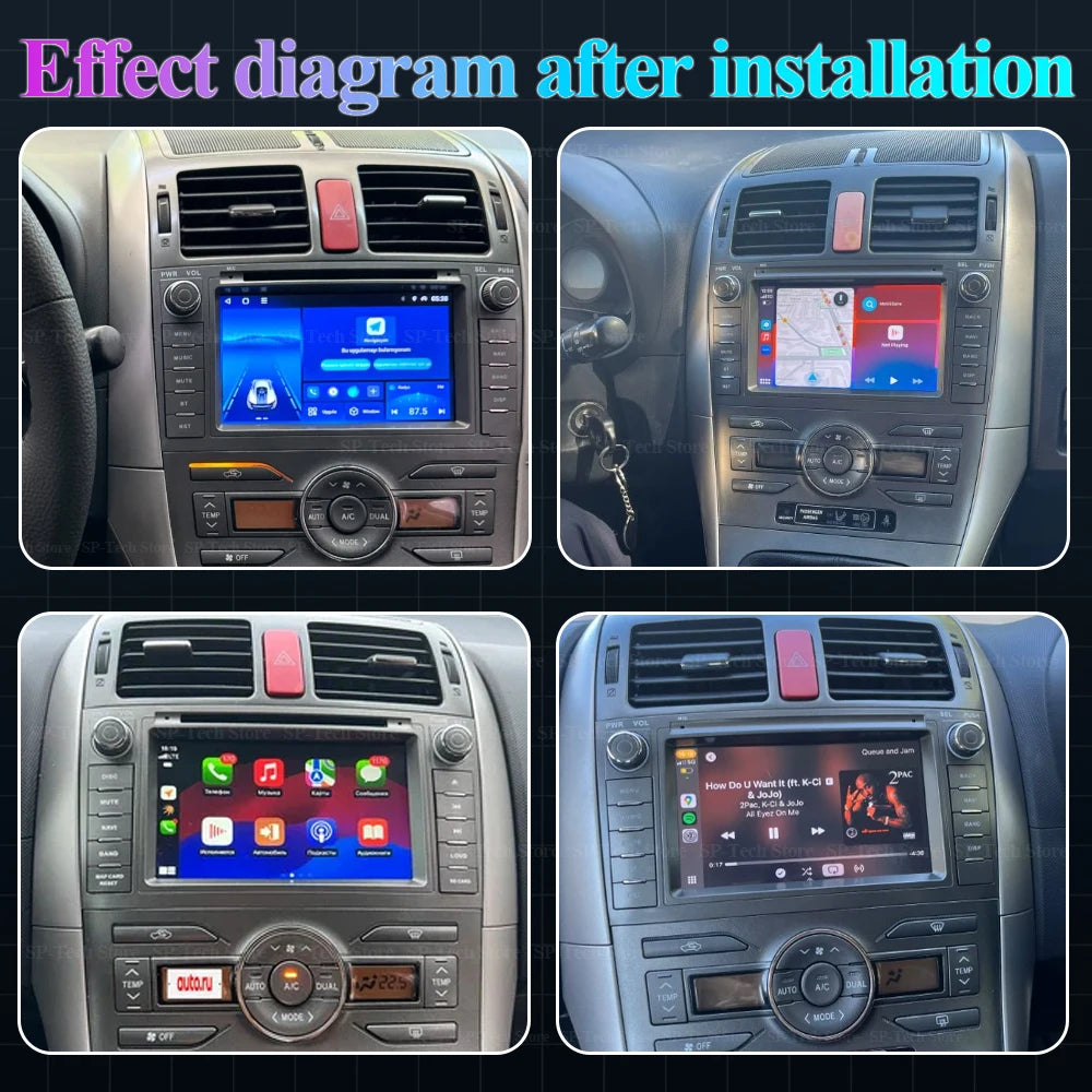Android 16 For Toyota Auris Corolla 2006-2012 Car Radio Wireless Carplay Multimedia Video  | AUTOKITSHOP