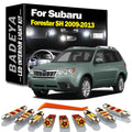 BADEYA 10Pcs LED Interior Dome Map Luggage Number Plate Light Kit For Subaru Forester SH 2