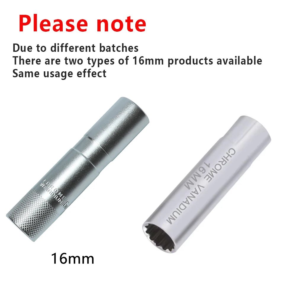 Universal Spark Plug Socket Spark Plug Wrench 3/8 Magnetic 12 Angle Thin Wall for 14mm 16mm Spar - Automotive LED Light