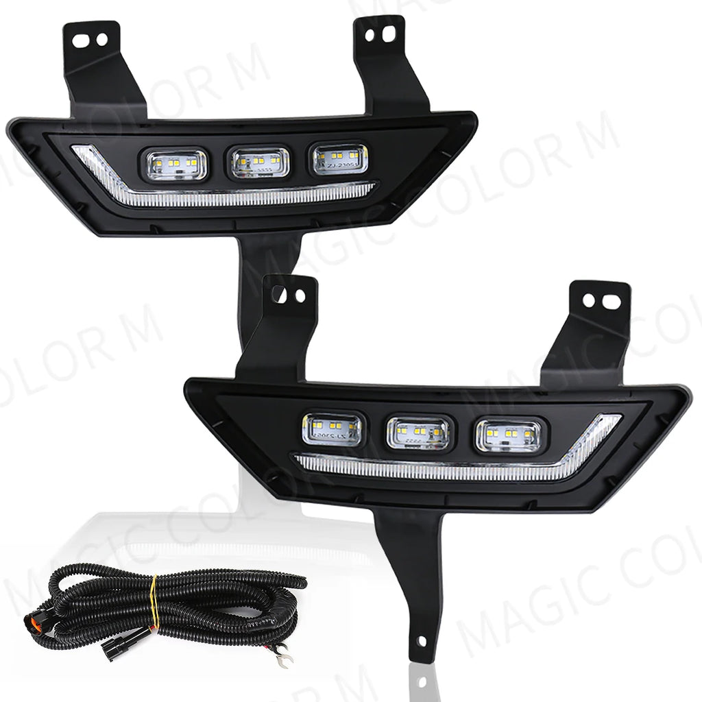 For GWM Great Wall POER 2021 2022 LED Daytime Running Lights DRL Car Fog Lamps Turn Signal | AUTOKITSHOP