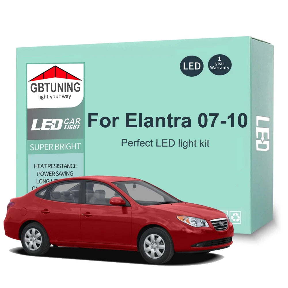 11-Piece LED Interior Light Kit for Hyundai Elantra HD - Canbus Error-Free Bulbs | AUTOKITSHOP