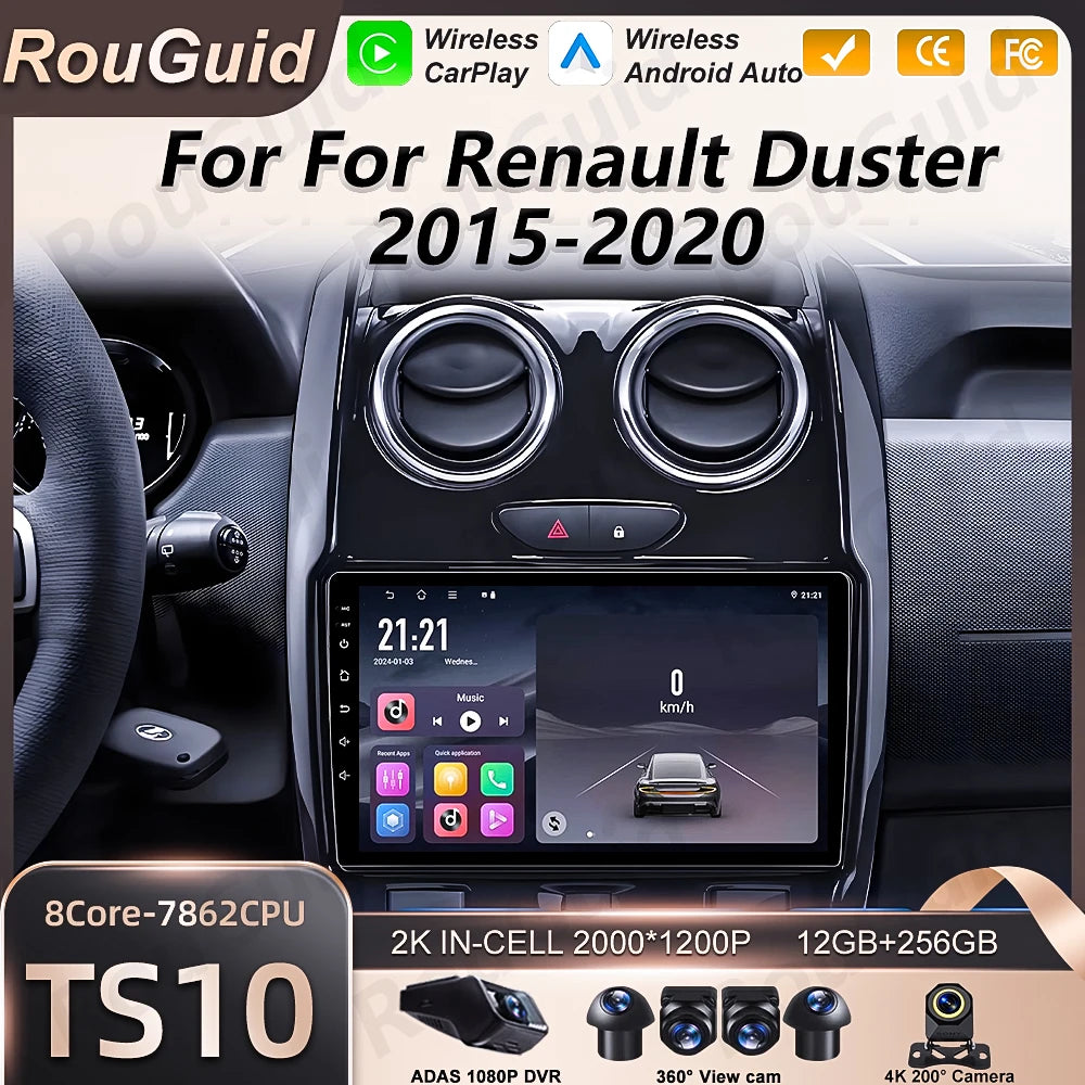 Android 16 Car Radio For Renault Duster 2015 2016 2017 2018 2019 2020 Multimedia Player Ca | AUTOKITSHOP