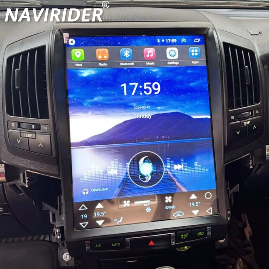 15.6inch Android IPS Screen For Toyota Land Cruiser 200 LC200 2012-2008 Navigation Car Mul