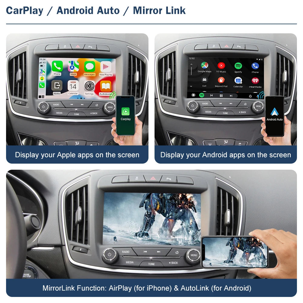 Road Top CN Wireless CarPlay for Buick Regal 2013-2017 Android Auto Interface Mirror Link  | AUTOKITSHOP