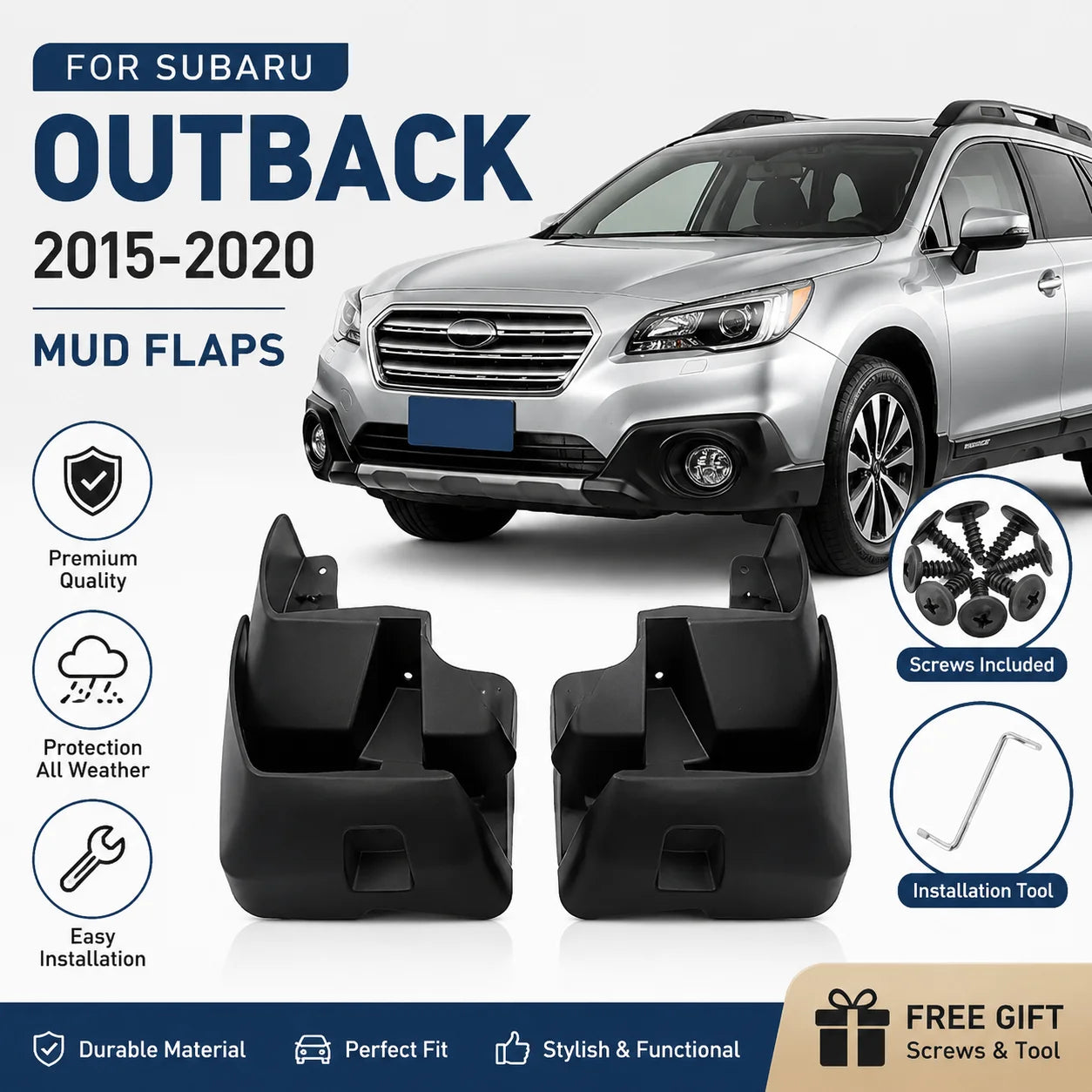 For Subaru Outback BS 2015~2020 4x Front Rear Mud guards Mud Flaps Fenders Splash Guards W | AUTOKITSHOP