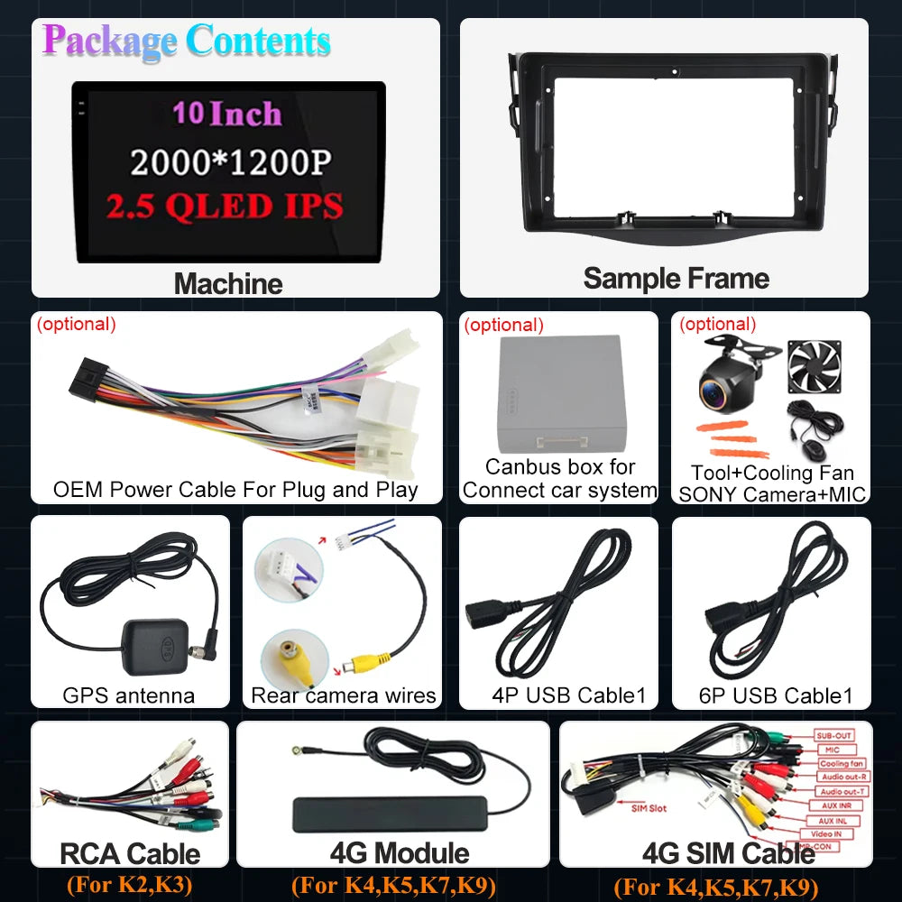 Car Radio For Toyota Rav4 Rav 4 2005-2013 Android 16 Multimedia Player 2din Carplay Dsp Na | AUTOKITSHOP