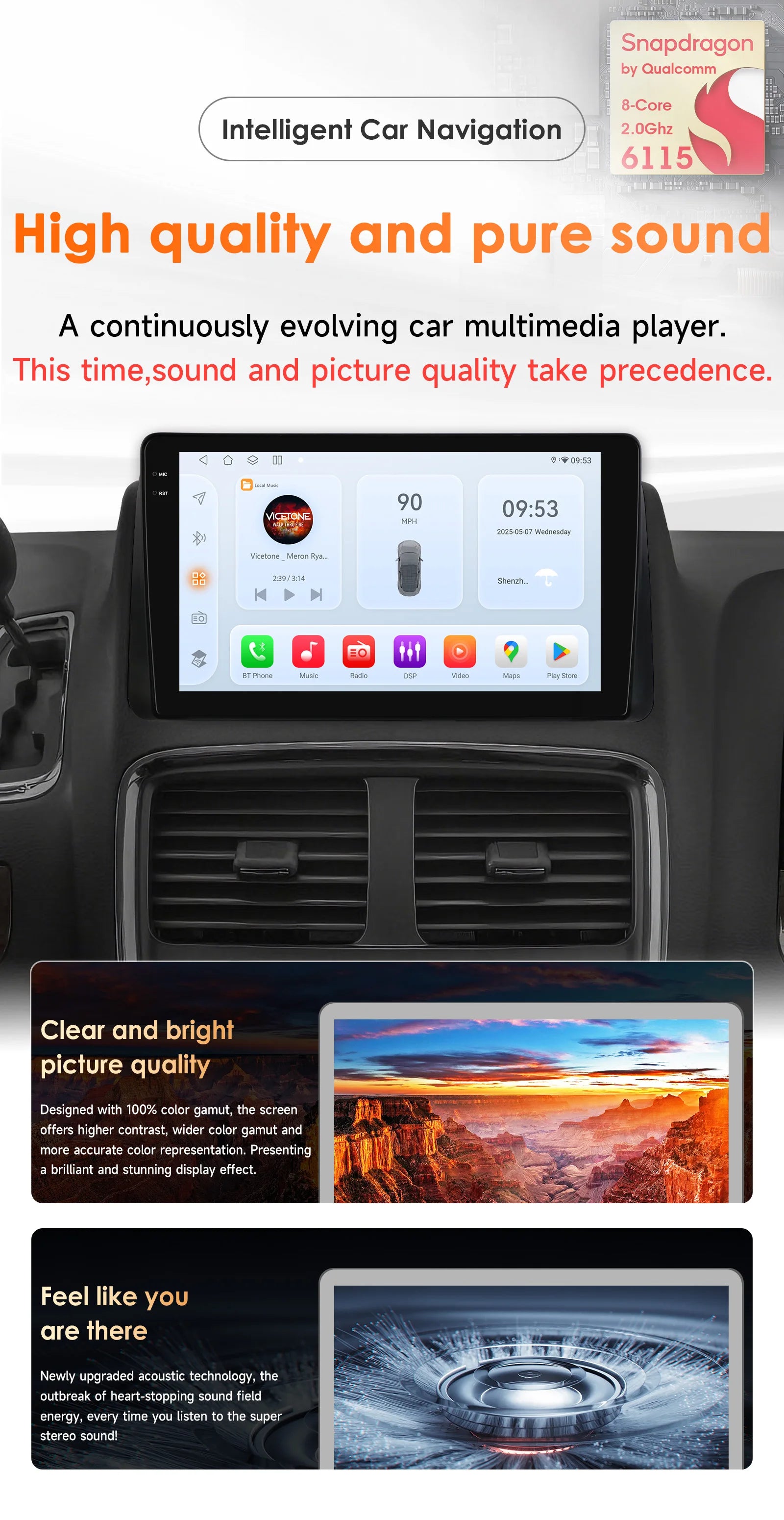 6115 8Core Carplay Android 14 Car radio for Dodge Grand Caravan 2011-2020 Chrysler Town&Co