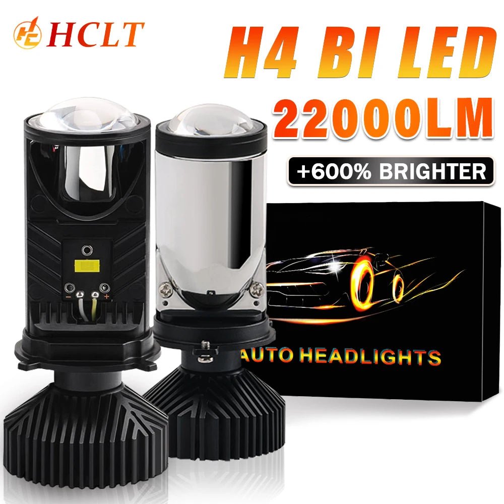 H4 Projector Lens LED Headlight 22000LM Canbus Turbo Fan Car Motorcycle Bulbs High Low Bea