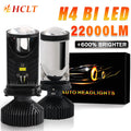 H4 Projector Lens LED Headlight 22000LM Canbus Turbo Fan Car Motorcycle Bulbs High Low Bea