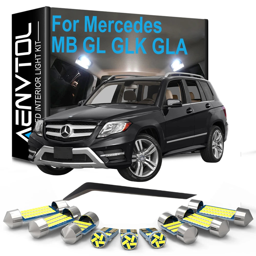 Complete Car LED Interior Light Kit For Mercedes Benz MB M ML GL GLK GLA GLC Class W163 W1