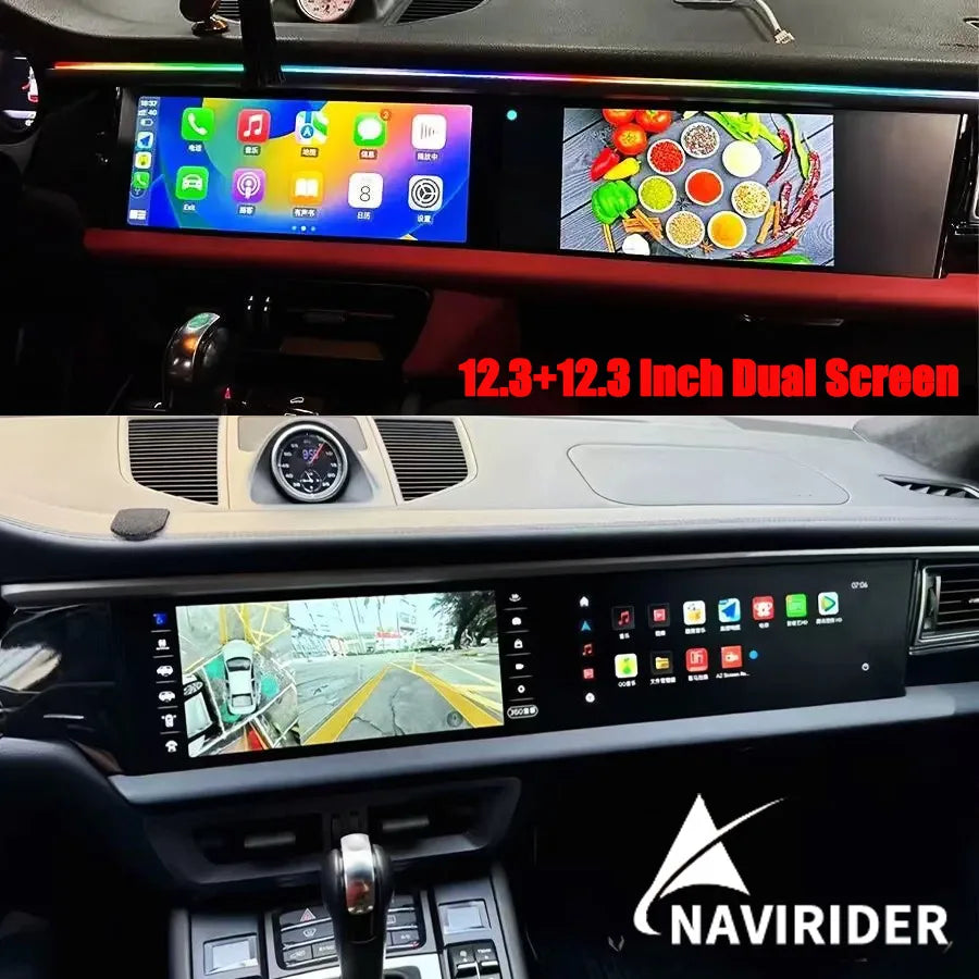 Android15 Stereo GPS Navigation Radio For Porsche Macan 2014-2017 Carplay 12.3+12.3 Inch D | AUTOKITSHOP