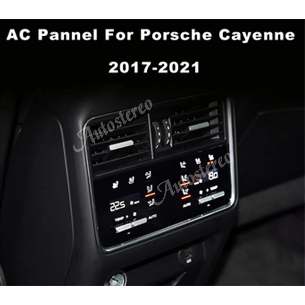 Car AC Aircon Board Rear Zone For Porsche Cayenne 2017-2023 Back Screen LED Display Multim