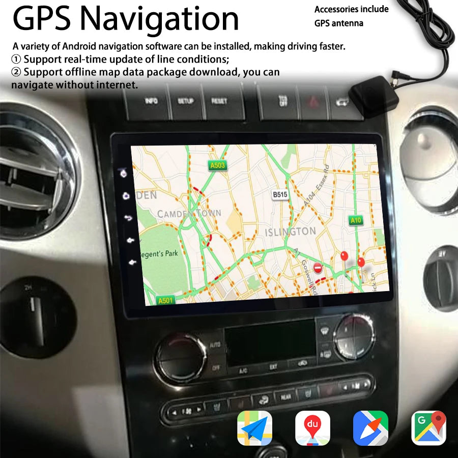 2 Din Android 14 Touch Screen For Ford Expedition 2014 128GB Car Radio Multimedia Video Pl | AUTOKITSHOP