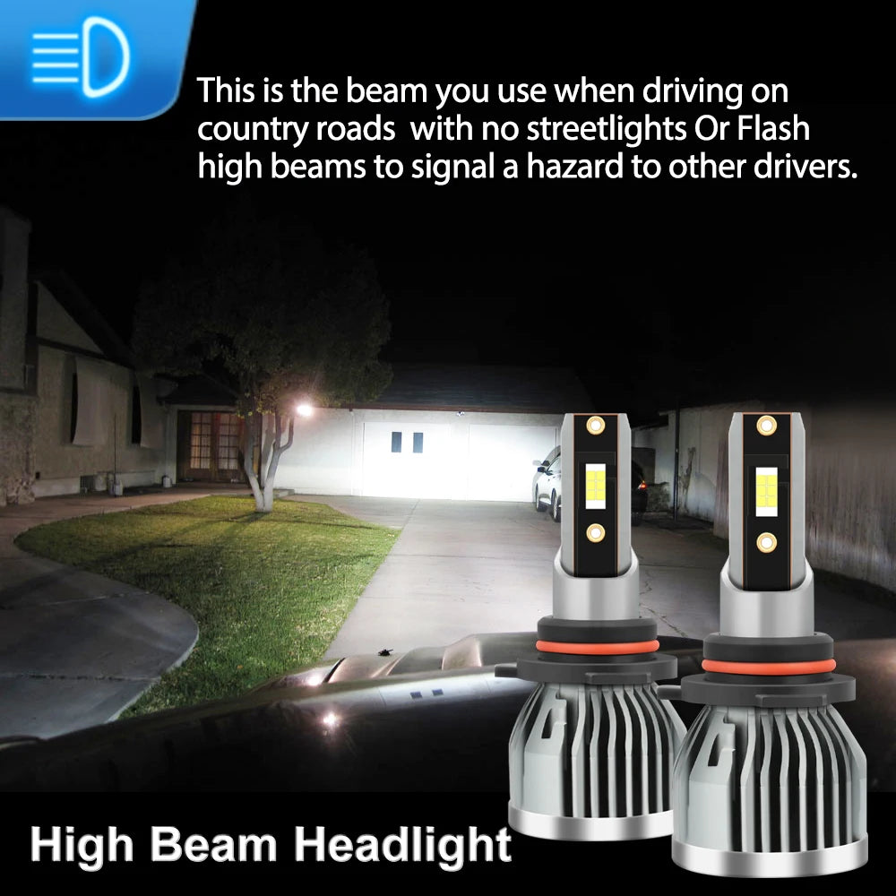 LED Headlights Lamp High Beam Low Beam H11 9005 Car Bulb For Chevrolet Silverado 2500 2013