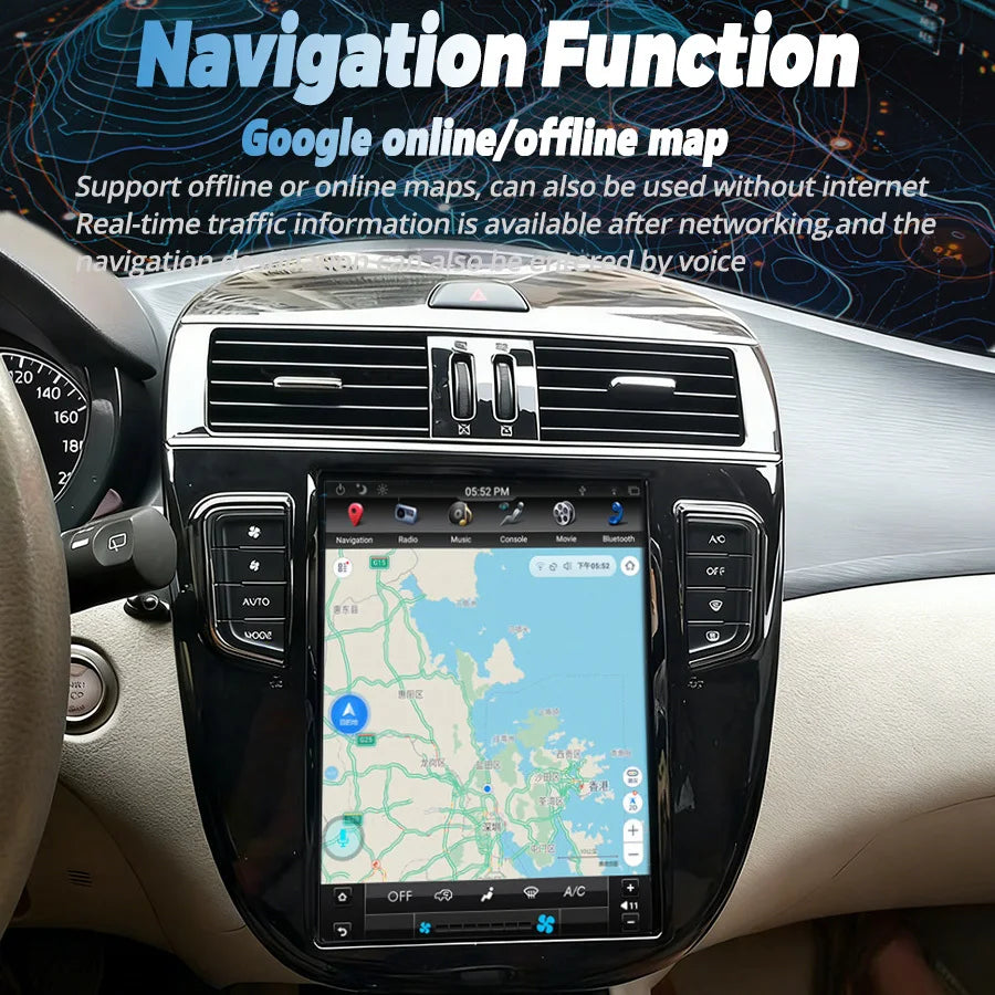 9.7inch Screen Android 15 Multimedia Video Player For Nissan Tiida 2011-2015 Navigation Ca