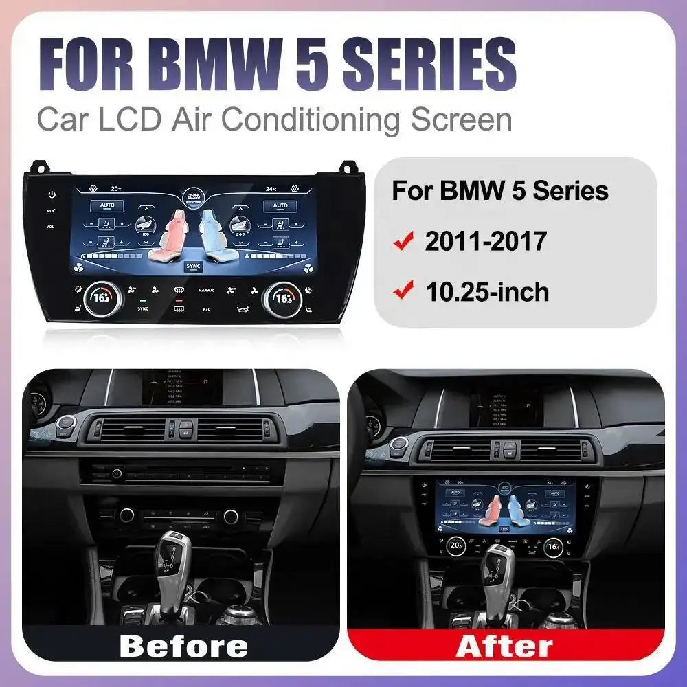 10.25 Inch Car Air Conditioning HD Large Screen For BMW 5 Series F10 F11 F18 2011-2017 LCD
