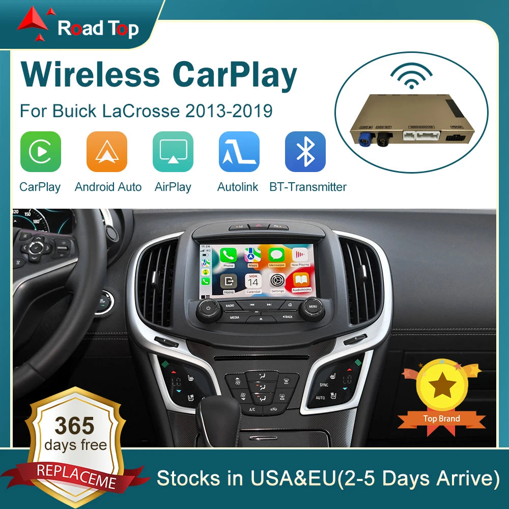 Wireless CarPlay for Buick LaCrosse HMI 2.0 2013-2019 Regal 8' LCD Screen, Android Auto Mi