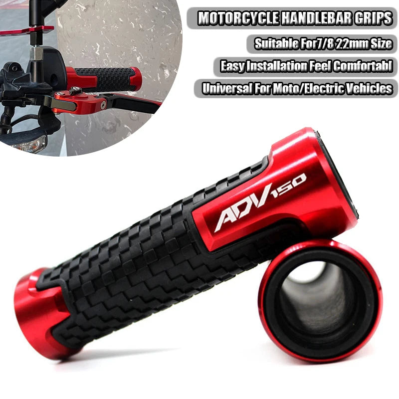 Motorcycle Accessories CNC 22MM Hand Grips Rubber Gel Handle Grip Handlebar Fits For HONDA ADV15 - Automotive LED Light